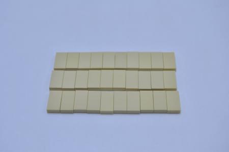 LEGO 30 x Fliese Kachel mit Rille beige Tan Tile 1x2 with Groove 3069b