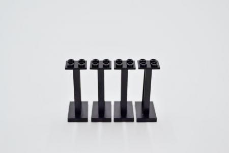 LEGO 4 x Pfeiler schwarz Black Support 2x4x5 Stanchion Inclined 5mm 4476b