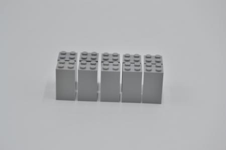 LEGO 10 x Basisstein hoch neuhell grau Light Bluish Gray Brick 2x2x3 30145 
