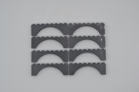 LEGO 8 x Bogen BrÃ¼cke neues dunkelgrau Dark Bluish Gray Brick Arch 1x8x2 3308