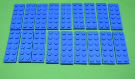LEGO 20 x Basisplatte Bauplatte Grundplatte blau Blue Basic Plate 2x6 3795 