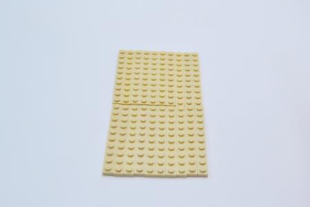 LEGO 20 x Basisplatte Bauplatte Grundplatte beige Tan Plate 1x10 4477