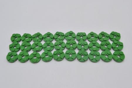 LEGO 30 x Rundplatte Achsloch grÃ¼n Green Plate Round 2x2 with Axle Hole 4032