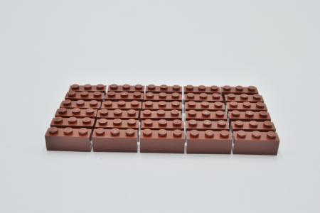 LEGO 30 x Basisstein Baustein rotbraun Reddish Brown Basic Brick 1x3 3622 