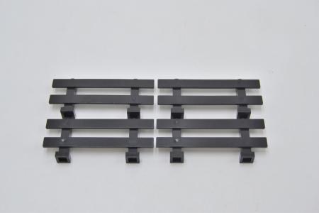 LEGO 4 x Zaun ZÃ¤une Absperrung schwarz Black Fence 1x8x2 2/3 6079