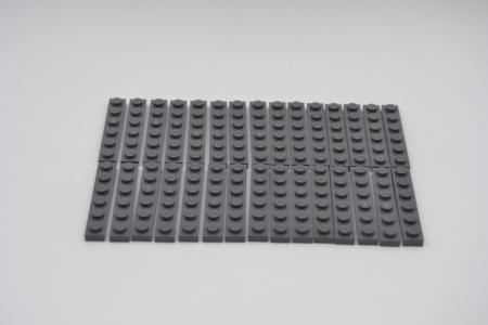 LEGO 30 x Basisplatte neues dunkelgrau Dark Bluish Gray Plate 1x6 3666