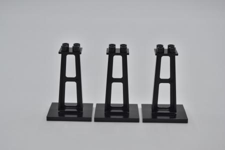 LEGO 3 x StÃ¼tze SÃ¤ule Pfeiler TrÃ¤ger schwarz Black Support 4x4x5 Stanchion 2680