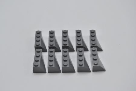 LEGO 10 x Keil neues dunkelgrau Dark Bluish Gray Wedge 4x2 Sloped Right 43720