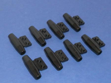 LEGO 8 x FlugzeugdÃ¼se schwarz Black Engine Smooth Small 1x2 Side Plate 3475b 