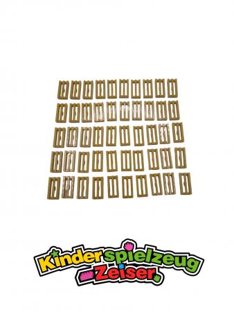 LEGO 50 x Gitterfliese Pearl Gold Tile Modified 1x2 Grille Bottom Groove 2412b