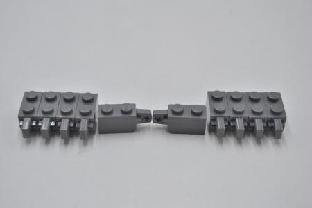 LEGO 10 x Schanier neues dunkelgrau Dark Bluish Gray Hinge Brick 1x2 30364