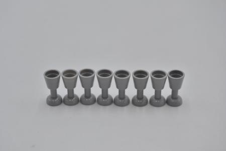 LEGO 8 x Kelch Becher Pokal neuhell grau Light Bluish Gray Utensil Goblet 2343