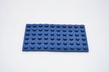 LEGO 20 x Basisplatte dunkelblau Dark Blue Basic Plate 1x3 3623 4177735