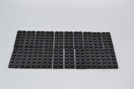 LEGO 20 x Basisplatte Bauplatte Grundplatte schwarz Black Plate 2x6 3795 379526