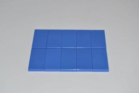 LEGO 10 x Fliese Kachel Systemstein blau Blue Tile 2x4 87079