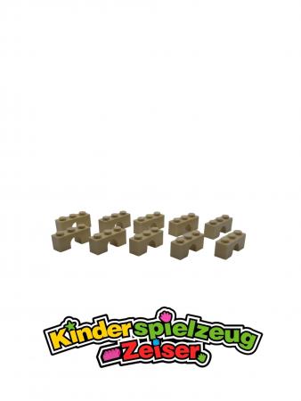 LEGO 10 x Bogen BÃ¶gen Burg BrÃ¼cke Castle beige Tan Brick Arch 1x3 4490