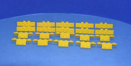 LEGO 20 x Platte 1x4 1x2 Winkelplatte gelb yellow angled plate 2436 6076799