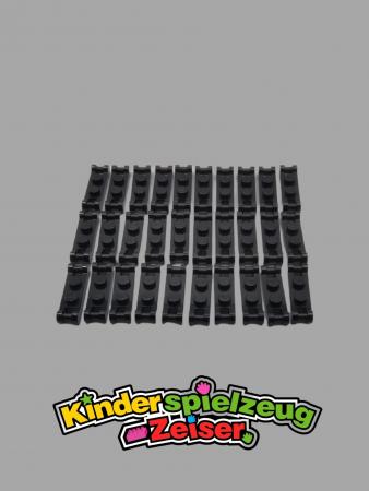 LEGO 30 x Platte mit Griff schwarz Black Plate 1x2 Bar Handles on Ends 18649