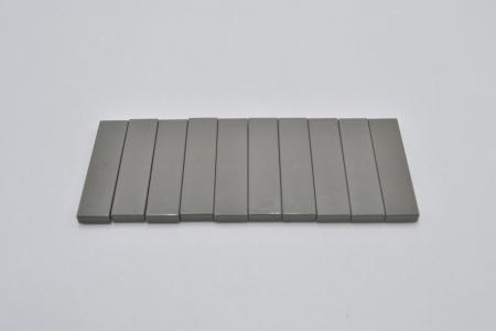 LEGO 10 x Fliese Kachel Platte glatt alt dunkelgrau Dark Gray Tile 1x4 2431