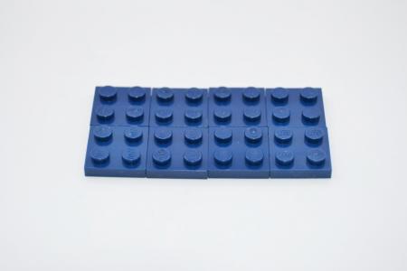 LEGO 8 x Basisplatte dunkel blau Dark Blue Basic Plate 2x2 3022 6037890