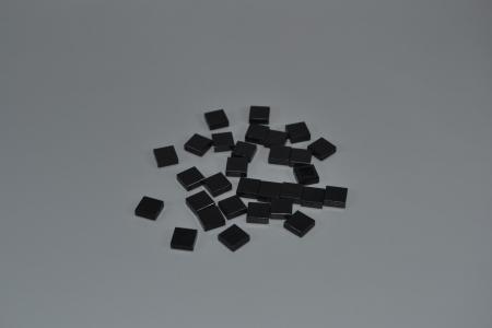 LEGO 30 x Fliese Kachel mit Rille schwarz Black Tile 1x1 with Groove 3070