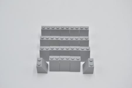 LEGO 20 x SchrÃ¤gstein neuhell grau Light Bluish Gray 2x2x2 Bottom Tube 3678b