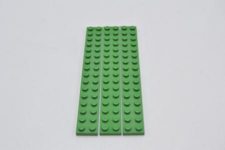 LEGO 3 x Basisplatte Bauplatte Grundplatte grÃ¼n Green Basic Plate 2x16 4282