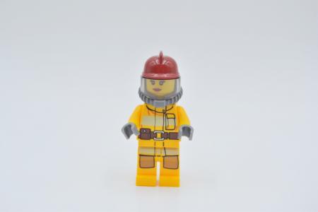 LEGO Figur Minifigur Feuerwehrfrau Fire Bright Light Orange Fire Suit cty0304