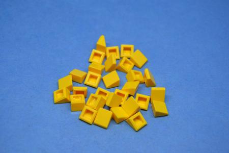 LEGO 30 x Stein 1x1 x 2/3 Schrägstein gelb yellow brick roof tile 54200 4504381