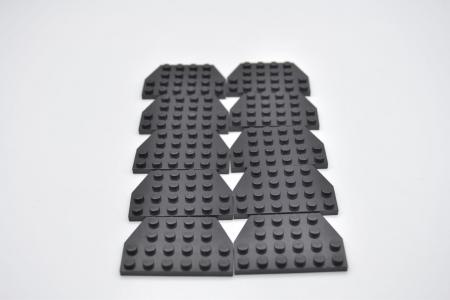 LEGO 10 x FlÃ¼gelplatte schwarz Black Wedge Plate 4x6 Cut Corners 32059