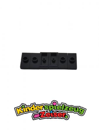LEGO 6 x Fliese mit Noppe schwarz Black Plate 1x2 with 1 Stud with Groove 3794b