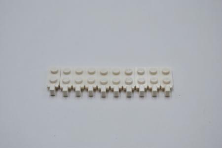 LEGO 10 x Scharnier weiÃŸ White Hinge Plate 1x2 Locking with 1 Finger 44301