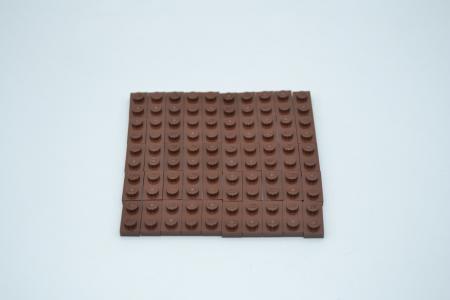 LEGO 50 x Basisplatte 1x2 rotbraun reddish brown basic plate 3023 4211150