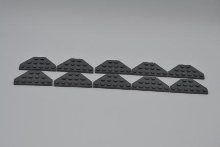 LEGO 10 x FlÃ¼gelplatte neues dunkelgrau Dark Bluish Gray 3x6 Cut Corners 2419