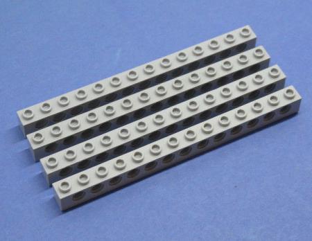 LEGO 4 x Lochstein neuhell grau Light Bluish Gray Technic Brick 1x14 Holes 32018