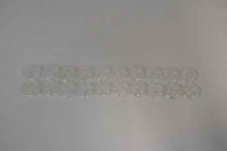 LEGO 20 x Rundplatte Gleiter transparent klar Trans-Clear Plate Round 2x2 2654