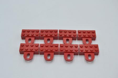 LEGO 8 x Kupplung rot Red Brick Modified 2x4 with Coupling Female 4748