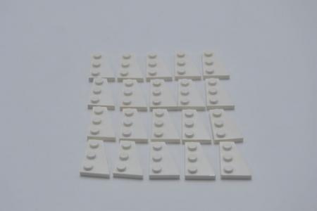 LEGO 20 x FlÃ¼gelplatten rechts weiÃŸ White Wedge Plate 3x2 Right 43722