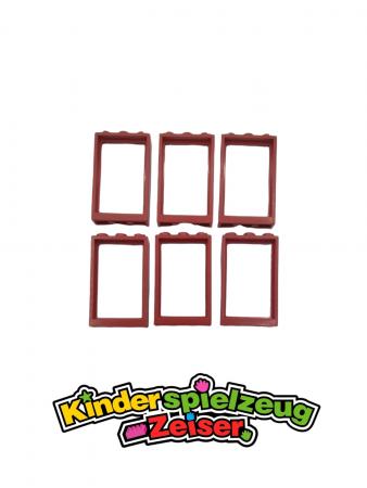 LEGO 6 x TÃ¼r TÃ¼rrahmen HaustÃ¼r rot Red Door Frame 1x3x4 3579