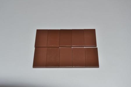 LEGO 10 x Fliese Kachel glatt rotbraun Reddish Brown Tile 2x4 87079
