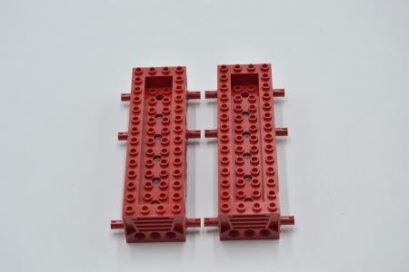 LEGO 2 x Fahrgestell Chassis rot Red Vehicle Base 4x14x2 1/3 30642