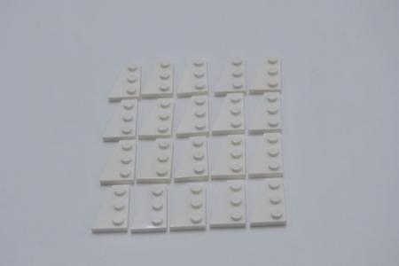 LEGO 20 x FlÃ¼gelplatten links weiÃŸ White Wedge Plate 3x2 Left 43723