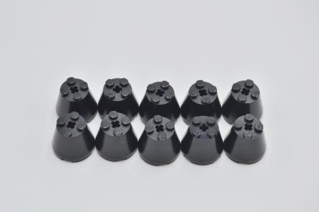 LEGO 10 x Kegel DÃ¼se schwarz Black Cone 3x3x2 6233 623326 4500978