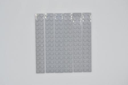 LEGO 6 x Basisplatte neuhell grau Light Bluish Gray Basic Plate 2x14 91988