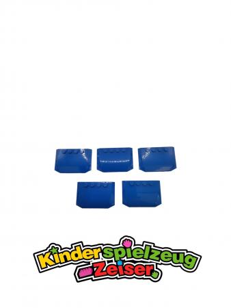 LEGO 5 x Motorhaube Dach blau Blue Wedge 4x6x23 Triple Curved 52031