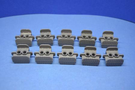 LEGO 10 x Gummibandhalter alt dunkelgrau Dark Gray Rubber Band Holder 41752 