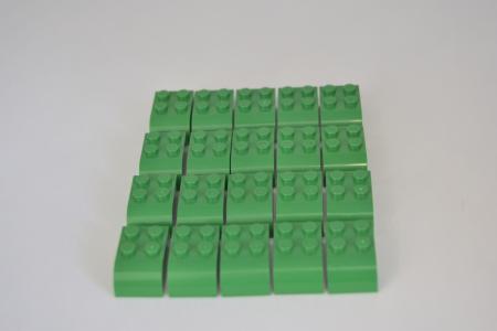 LEGO 20 x Bogenstein grÃ¼n Green Slope Curved 3x2x1 with Four Studs 6215