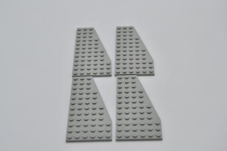 LEGO 4 x FlÃ¼gelplatte rechts althell grau Light Gray Plate 12x6 Right 30356