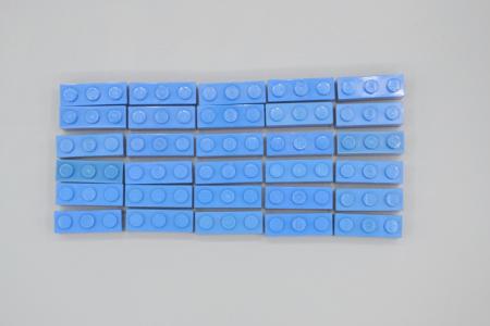LEGO 30 x Basisstein 1x3 blau blue basic brick 3622 362223