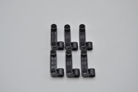 LEGO 6 x Verbinder schwarz Black Technic Pin Connector 2x4 Bent 11455